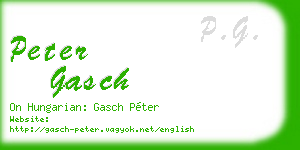 peter gasch business card